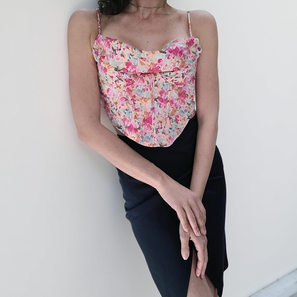 More To Come Tops - More To Come Flower Corset NWT.